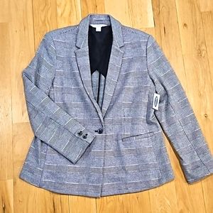 Blazer Black & White Herringbone NWT Stretch size L